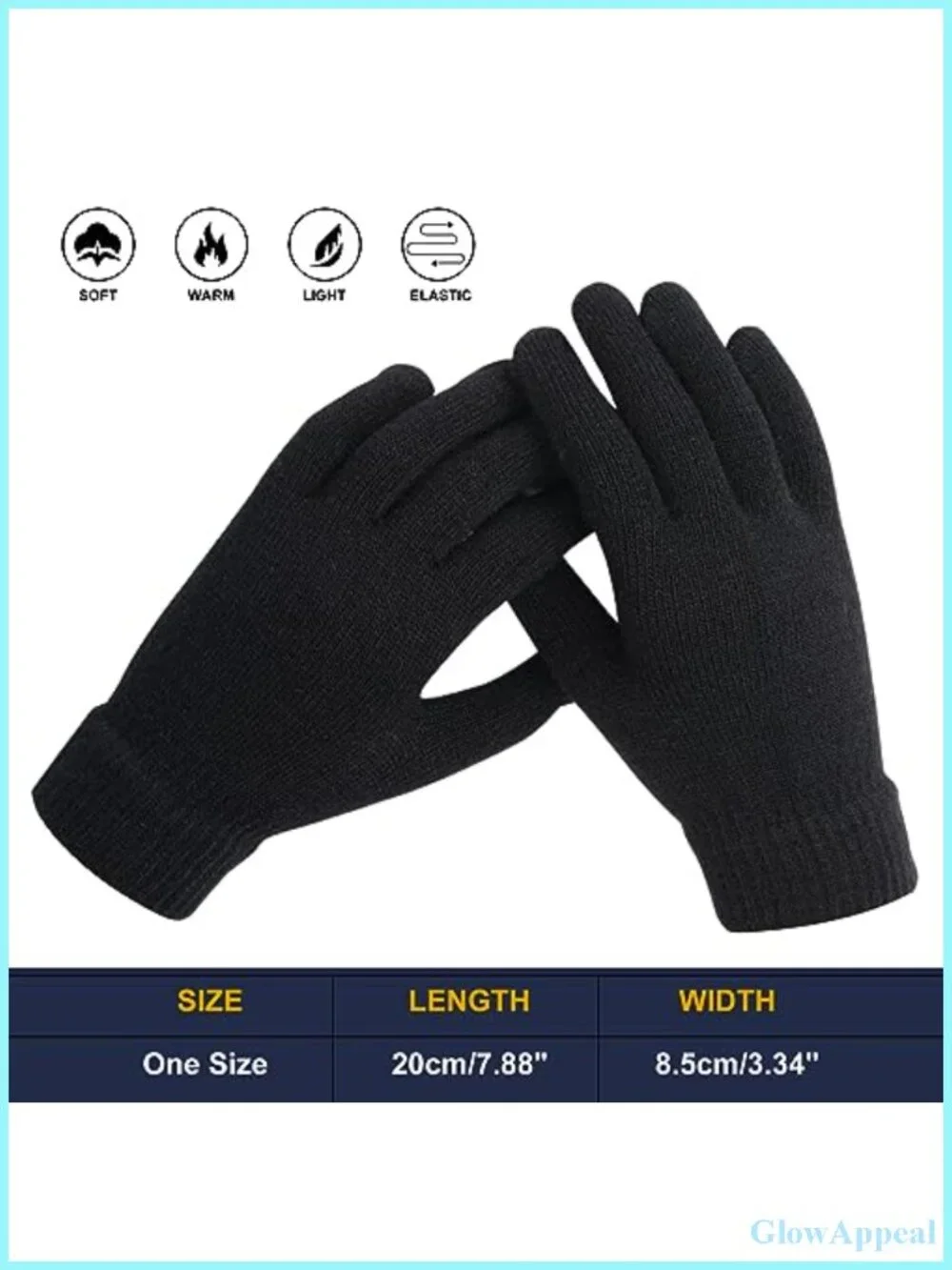 Stretchy Knit Magic Gloves Unisex Winter Warm Full Finger